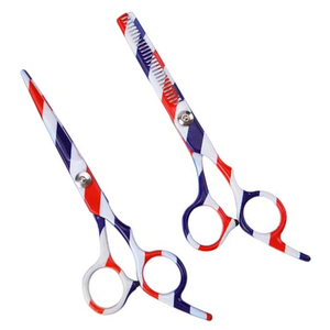 Juego de Tijeras de Peluquería Profesionales de 5 Piezas, 6 Pulgadas, para Cortar y Entresacar Cabello, de Acero Inoxidable Duradero, Venta Caliente, MOQ Bajo - Product Image 1