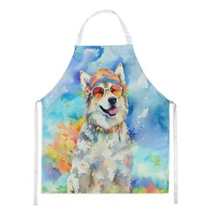 Large Multicolor Alaskan Malamute Hippie Dawg Unisex <b>Apron</b> <b>for</b> Kitchen <b>Cooking</b> Baking Crafts Gardening-<b>for</b> Adult Women Men - Product Image 1