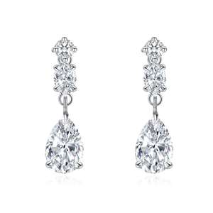 Boucles d'oreilles en diamant de laboratoire pour femmes, pour mariage et anniversaire, coupe brillante élégante, certifiées IGI, clous en argent pour un usage quotidien - Product Image 1