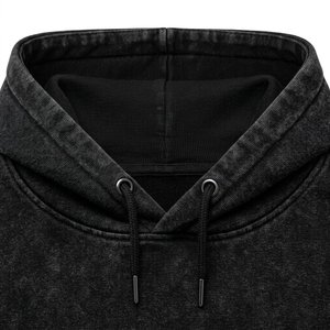 Conjunto de Sudadera con Capucha y Pantalones Cortos Negros con Lavado Ácido para Hombre, con Estampado de Llamas Verde Neón, Logotipo Personalizado, Ropa Deportiva Urbana, Corte Holgado, para Verano - Product Image 5