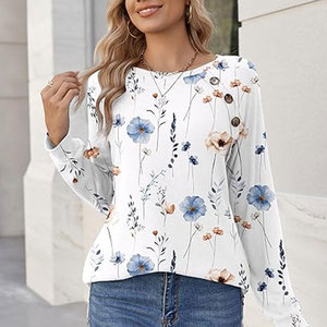 Camisas de Manga Larga Personalizadas de Fábrica en Oferta, Precio Económico, Alta Calidad, Camisas de Manga Larga Lisas de Color Sólido para Mujer - Product Image 6