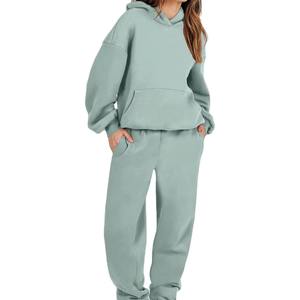 Oem Streetwear 2 Piece Half Zip Sweatshirt Jogger Suit Women <b>Tracksuit</b> Sweatsuit Sweatpants And Hoodie Set - Product Image 6