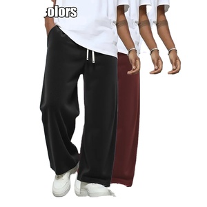 Pantalon de jogging cargo en molleton épais pour homme, multi-poches, style streetwear ample, en coton, personnalisable - Product Image 1