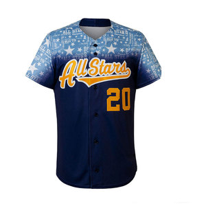All Stars Baseball Jersey Set Unisex Short Sleeve Uniform Pants Moisture Wicking Heat-Transfer Printing Durable Polyester Adult - Product Image 2