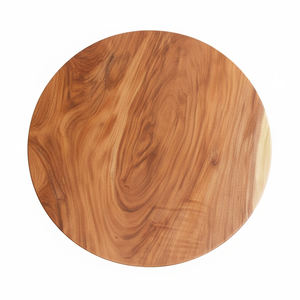 Solid Wood Premium Midcentury Pedestal Base Round Cafe Table Handcrafted <b>Furniture</b> for Dining Home Office <b>Restaurant</b> Coffee Shop - Product Image 2