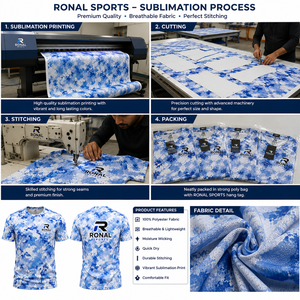 เสื้อยืดผู้ชาย RONAL SPORTS ลายพิมพ์สไตล์สปอร์ต ทรงปกติ คอโอ แขนสั้น ผ้าโพลีเอสเตอร์ 100% ซักแล้วแห้งเร็ว ระบายอากาศได้ดี - Product Image 5