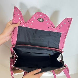 Bolso Tote de Cuero Genuino Hecho a Mano con Pelo de Vaca, Nuevo Bolso Casual de Cuero Genuino con Concho Turquesa para Mujer - Product Image 6