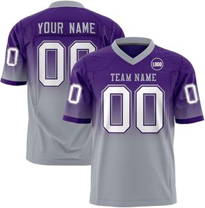 เสื้ออเมริกันฟุตบอลสำหรับผู้ใหญ่ ผ้าอินเตอร์ล็อค พิมพ์ลายแบบ Dye Sublimation สีสันตามสั่ง ออกแบบเองได้ ผู้ผลิตชุดกีฬา - Product Image 5