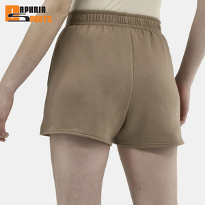 Shorts de sport personnalisés pour femme, en molleton, taille basse, écologiques, coupe ample, unis, respirants, doux et décontractés - Product Image 4