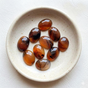 Agate naturelle du Montana, cabochon ovale calibré, pierre précieuse pour bijoux personnalisés, fournisseur OEM de pierres précieuses, qualité japonaise garantie - Product Image 1
