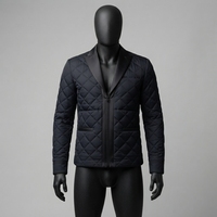 Blazer matelassé pour homme, col montant, fermeture éclair, décontracté, hiver, écologique, séchage rapide, léger, OEM ODM