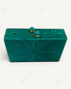 Pochette en malachite naturelle |   Minaudière artisanale Sunburst |   Sac de soirée de luxe décontracté pour femme, idéal pour mariage et cérémonie - Product Image 5