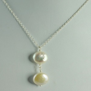 Collier de perles d'eau douce, bijoux en argent sterling 925, serti à la main, collier fait main, cadeau pour elle - Product Image 4