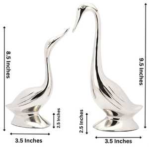 L 8.89 x W 6.35 x H 24.13 cm Duck Figurine Sculpture Set of 2 Artistic Tabletop <b>Decor</b> Handmade Animal Design Living Room <b>Decor</b> - Product Image 2