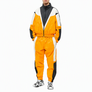 Survêtement coupe-vent premium pour homme, fermeture éclair intégrale, col montant, coupe sportive, ajustement régulier, polyester léger, idéal pour le printemps, avec poches latérales - Product Image 3