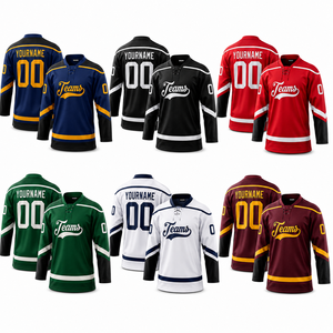 Maillot de hockey sur glace personnalisé OEM, sublimé, avec nom et numéro du joueur, uniforme d'équipe, séchage rapide, respirant, pour club, ligue, entraînement, vêtements de sport - Product Image 2