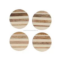 Sous-verres carrés modernes de luxe Casglow Heritage en résine époxy écologique, diamètre 300 mm, épaisseur 5 mm, lavables pour la cuisine