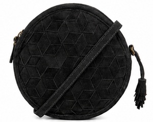 Bolso Bandolera de Cuero de Ante Estilo Bohemio Vintage Gravs Premium para Mujer, con Patrón Geométrico de Caramelos y Correa de Cadena Ajustable - Product Image 1