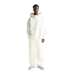 Custom 380 GSM 100% Cotton Hoodie and <b>Sweatpants</b> <b>Set</b> Heavyweight Blank Streetwear Puff Print Tracksuit OEM Factory <b>Set</b> - Product Image 5