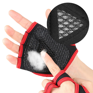 Unisex <b>Half</b> Finger Neoprene Fitness Gloves Adjustable Wrist Strap Non <b>Slip</b> Breathable Gym Weight Lifting Training Grip Gloves - Product Image 6