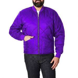 Blouson Bomber Matelassé Bleu Marine pour Homme avec Poches Zippées – Coupe Droite Décontractée pour le Printemps – Imperméable, Respirant et Coupe-Vent - Product Image 6