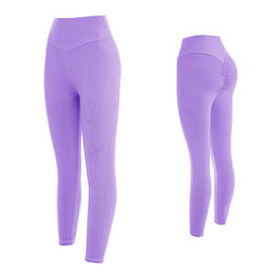 Leggings de yoga pour femmes, personnalisés avec logo, sexy, fitness, anti-cellulite, taille haute, longueur intégrale, séchage rapide, en nylon, pour hommes - Product Image 5