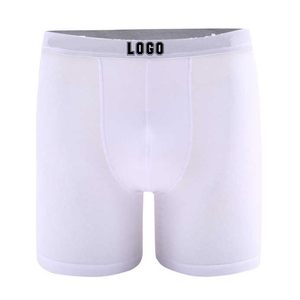 Calzoncillos bóxer para hombre, negros, de punto, de cintura media, con diseño de logotipo, calzoncillos bóxer con logotipo personalizado para hombre - Product Image 2