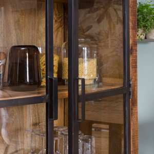 Vandana Optima Astra mango wood and metal <b>display</b> <b>case</b> - Product Image 4