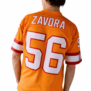 เสื้อฟุตบอลอเมริกันสไตล์คลาสสิค ผ้าตาข่าย แท้ คอวี สำหรับผู้ชาย เสื้อทีมกีฬา ออกแบบโลโก้เองได้  ไม่มีลาย  รับผลิตแบรนด์ส่วนตัว - Product Image 4