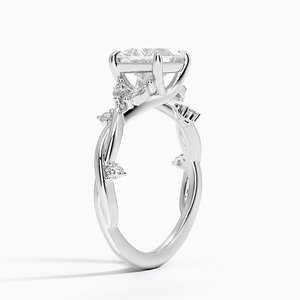 Anillo BOJ 021 con Corte Princesa, Plata 925, Diseño Azalea Twist, Diamante de 2ct, Color D, VVS1, Moissanita, Certificado GRA, Anillos en Oferta a Bajo Precio - Product Image 2