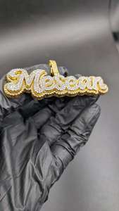 Colgante de Letra con Incrustaciones de Moissanita, Chapado en Rodio, Estilo Hip Hop, Unisex, para Uso Diario - Product Image 6