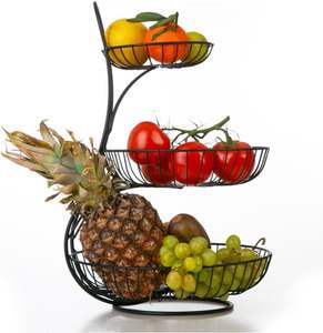 Cesta de Frutas de Hierro Estilo Rústico con Juntas Soldadas Resistentes y Recubrimiento en Polvo Duradero, Ideal para un Ambiente Rústico - Product Image 4