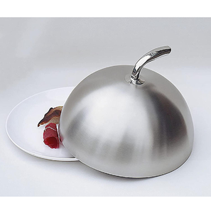 Couverture de plat en acier inoxydable pour présentation alimentaire, dôme de protection pour plats, tailles et logo personnalisés, couverture de plat professionnelle - Product Image 4