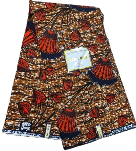 Garantita vera e propria africano stampe a cera tessuto stile Ghana cera Ankara Tissu Pagne 100% cotone morbido Design Nigeria cera tessuto