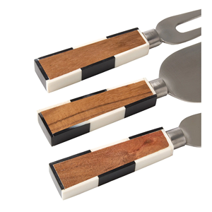 Premium High Stainless Steel <b>Cheese</b> <b>Knife</b> <b>Set</b> Resin Handles 4-Piece Polished Blades Ambidextrous Design Luxury Kitchen Tableware - Product Image 3