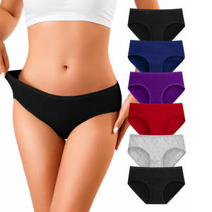Culotte intime sexy en coton à motif léopard pour femme, tricotée, taille mi-haute, confortable, respirante, pour le quotidien - Product Image 3