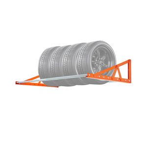 Scaffale Porta Pneumatici in Acciaio Resistente da Parete Q235, Ripiani Regolabili per Pneumatici da R14 a R20 Pollici, Scaffalatura di Stoccaggio da 31 a 56 Pollici - Product Image 1