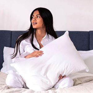 Bulk Wholesale ARAAMI Modern Solid Hypoallergenic Anti-Dust Mite Non-Toxic High Density Polyester Fiber Hotel <b>Neck</b> Pillows - Product Image 5