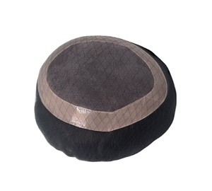 Human Hair Mono Base Toupee Bonnet <b>Wig</b> <b>for</b> <b>Men</b> with Bangladesh Hair Patches and Taz Hair - Product Image 2