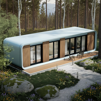 Maison préfabriquée de luxe Apple Cabin, structure en acier, maison modulaire miniature, bureau mobile en conteneur, villa moderne, hôtel de villégiature, pod, garantie 5 ans