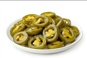 Sliced Jalapeno Peppers Preserved in Vinegar Chopped Green Spicy <b>Pickled</b> Vegetables Fruit Mason <b>Jar</b> Pack - Product Image 2