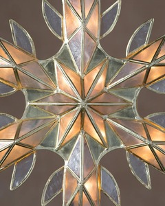 Adorno de estrella de metal dorado hecho a mano con copo de nieve iluminado para la punta del árbol de Navidad, para luces LED, decoración brillante para el árbol de Navidad. - Product Image 2