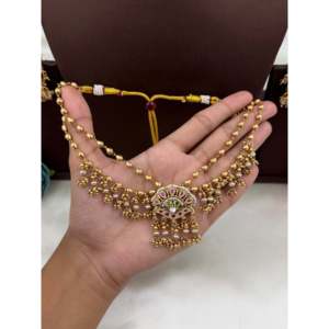 Indian Ethnic Isha Chorski Premium Gold Plated <b>Bridal</b> <b>Necklace</b> & <b>Earring</b> <b>Set</b> - Product Image 2