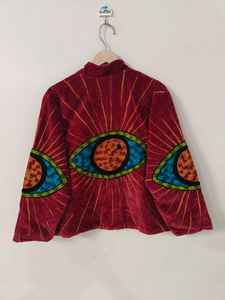 Veste de protection contre le mauvais œil, broderie oculaire, style Suzani, broderie artisanale bohème - Product Image 6