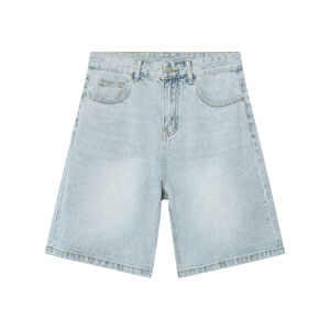 Shorts en jean vintage pour hommes 100% coton extensible décontracté été service OEM séchage rapide écologique respirant - Product Image 5