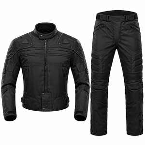 Ensemble veste et pantalon de moto pour homme Guruna Racing, manches longues, polyester/coton, coupe-vent, toutes saisons, protection intégrée - Product Image 1