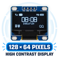 Modul Layar OLED 0.96 Inci 128X64 Putih Kuning Biru 4Pin I2C IIC Layar SSD1306 untuk Proyek Elektronik Tertanam DIY