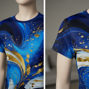 เสื้อยืดโยคะพิมพ์ลายตามสั่ง OEM ODM MOQ ต่ำ เสื้อยืดออกกำลังกายแขนสั้น ระบายอากาศ แห้งเร็ว สำหรับฟิตเนสและออกกำลังกาย - Product Image 4
