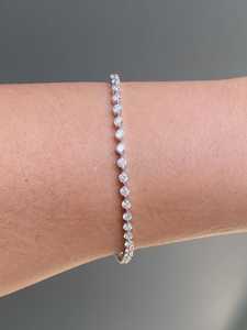 Bracelet tennis diamant en gros Or 14k 18k Diamants ronds de laboratoire 3 carats sertis à griffes 2,5 mm Intemporel Mariage Fabricant - Product Image 1