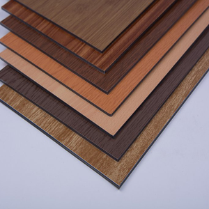 Henglicai Design moderne 4X8 feuilles d'<span class=keywords><strong>aluminium</strong></span> 4mm d'épaisseur <span class=keywords><strong>Texture</strong></span> en bois panneau mural revêtement extérieur ignifuge Composite d'<span class=keywords><strong>aluminium</strong></span> - Product Image 1